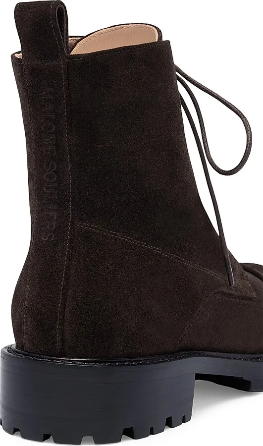 Women's Miller Suede Combat Boots - Ebony Ebony - Size 11 - Image 4