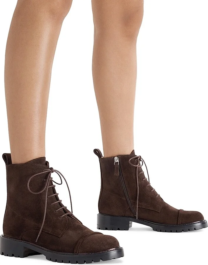Women's Miller Suede Combat Boots - Ebony Ebony - Size 11 - Image 5