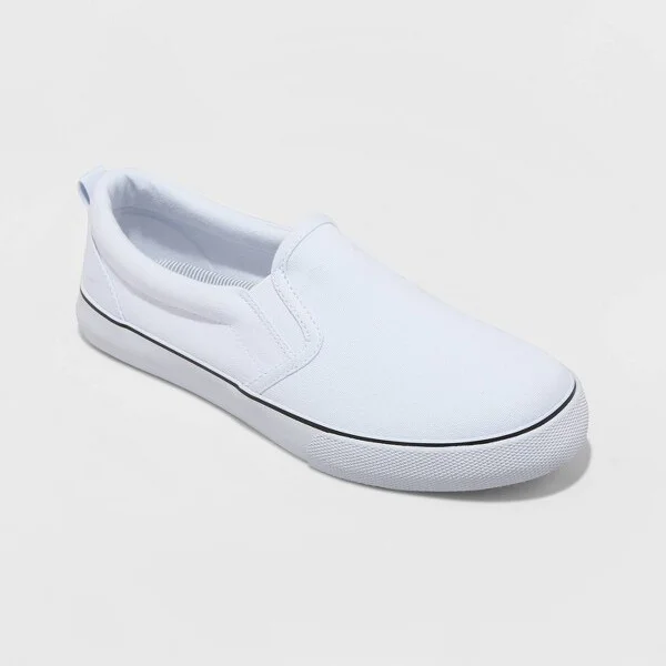 Women's Millie Twin Gore Slip-On Sneakers - A New Day™ : Canvas Low Top, Medium Width