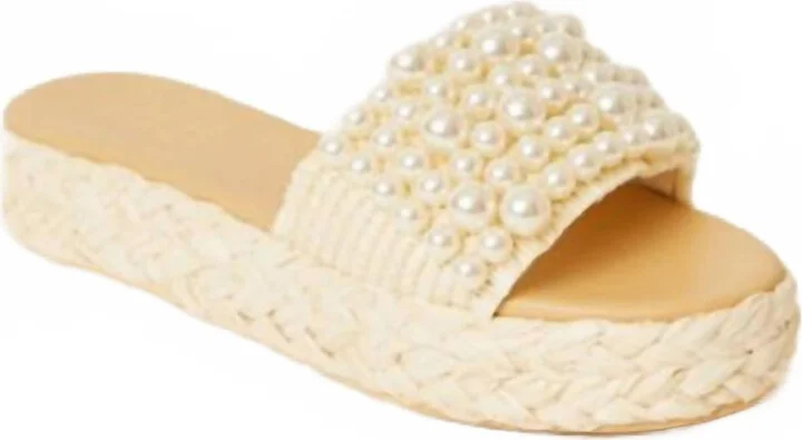 Women's Milos Pearl Espadrille Sandals In Cream