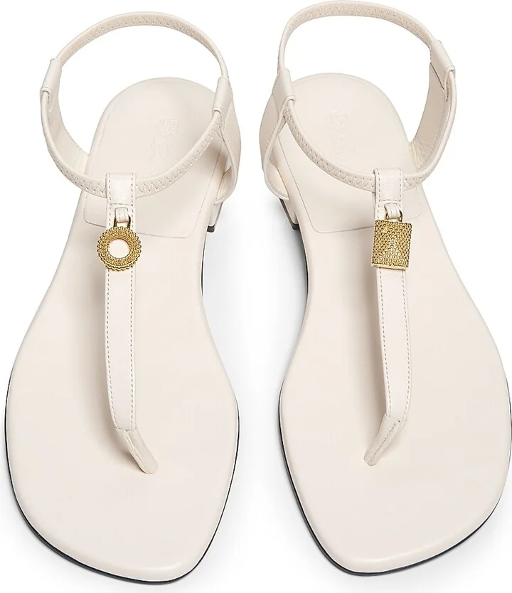 Women's Mindil Leather Flat Sandals - Crown Blue - Size 5.5 - Image 9