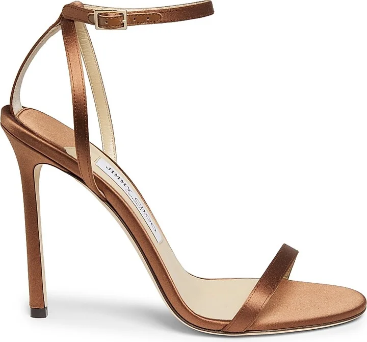 Women's Minny 110MM Satin Stiletto Sandals - Canyon - Size 5.5
