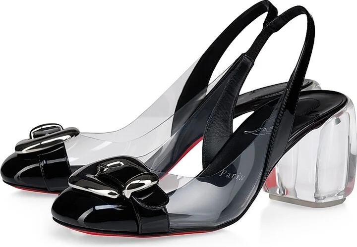 Women's Minny Bubble 70MM Patent Leather Slingbacks - Black - Size 5 - Image 2