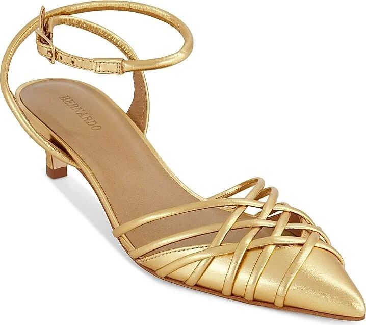 Women's Minu Kitten Heel Pumps - Gold - Size 6 - Image 2