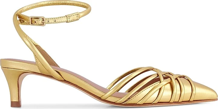 Women's Minu Kitten Heel Pumps - Gold - Size 6