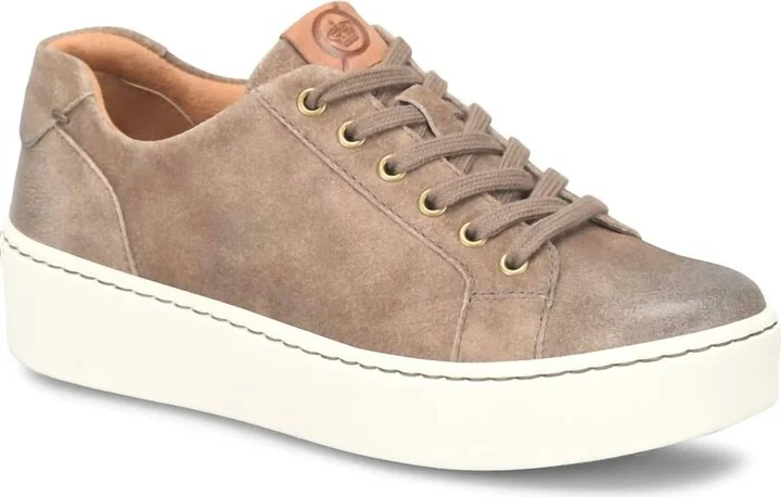 Women's Mira Suede Sneaker In Taupe