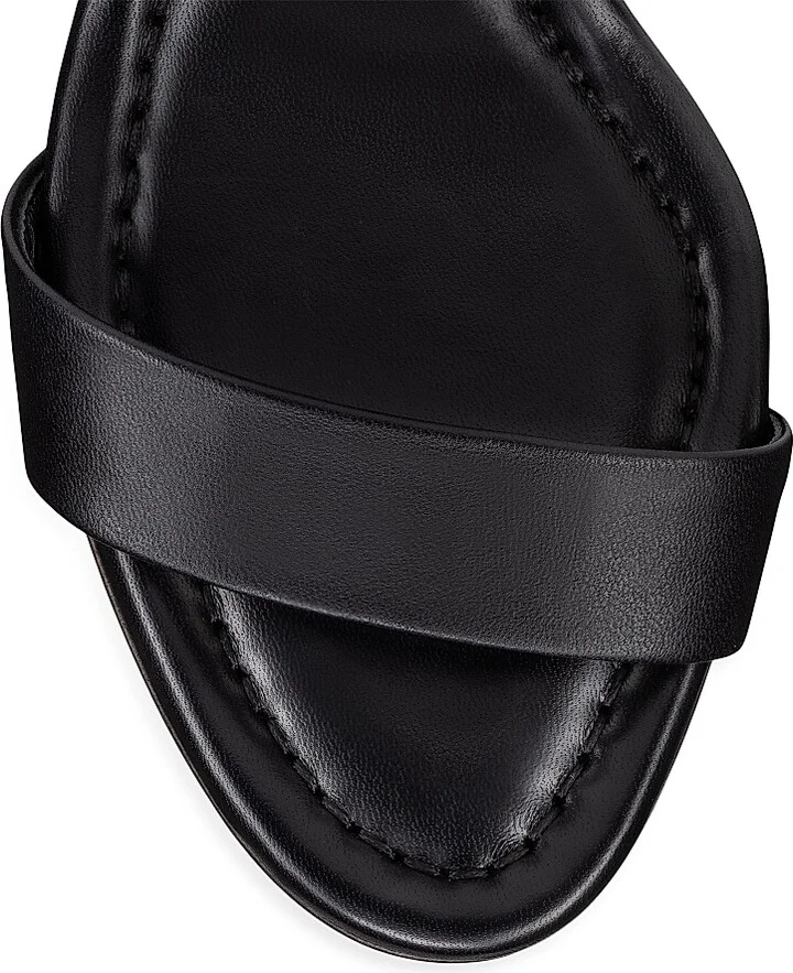 Women's Miss Jane 55MM Leather Sandals - Black - Size 5 - Image 4