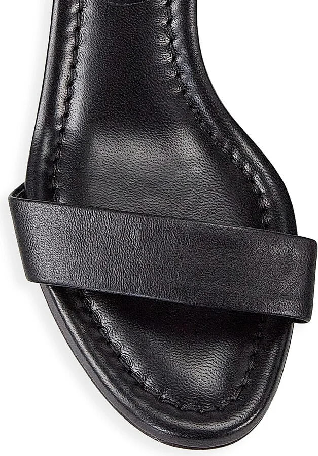 Women's Miss Jane 55MM Leather Sandals - Black - Size 5 - Image 8