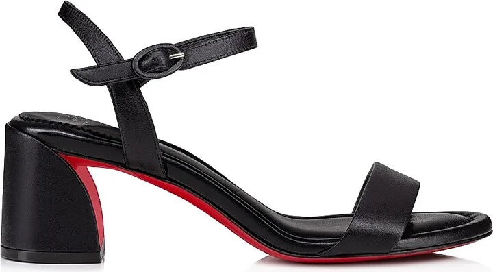 Women's Miss Jane 55MM Leather Sandals - Black - Size 5
