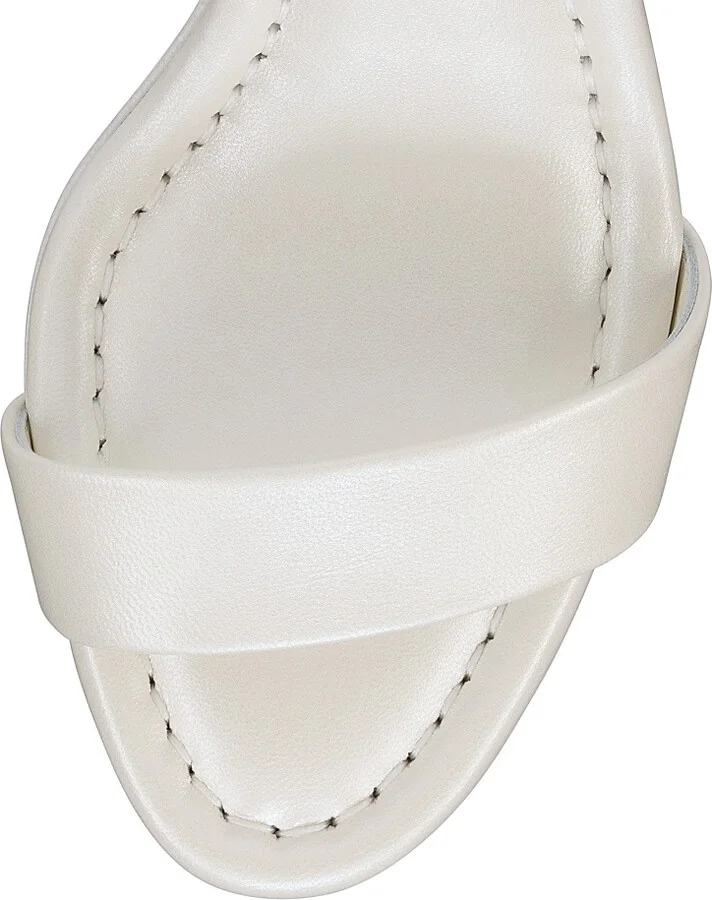 Women's Miss Jane 85MM Leather Sandals - White - Size 8 - Image 4
