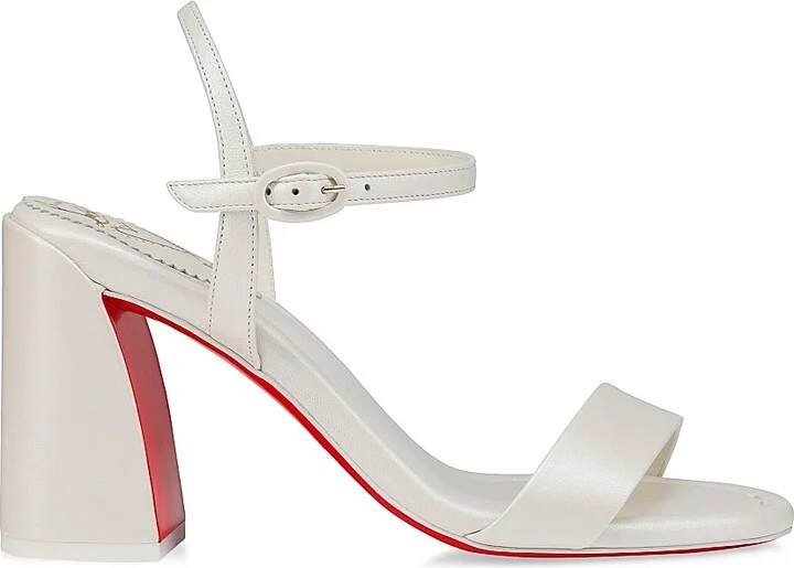Women's Miss Jane 85MM Leather Sandals - White - Size 8