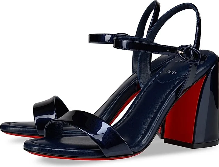 Women's Miss Jane Patent Leather 85MM Sandals - Zaffiro - Size 4 - Image 2