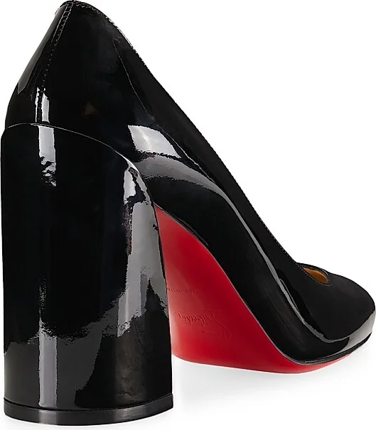 Women's Miss Sab 85MM Patent Leather Pumps - Black - Size 4.5 - Image 3