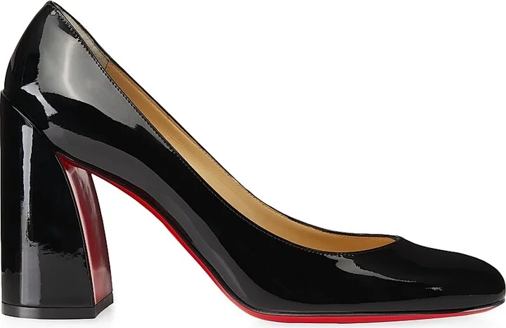 Women's Miss Sab 85MM Patent Leather Pumps - Black - Size 4.5