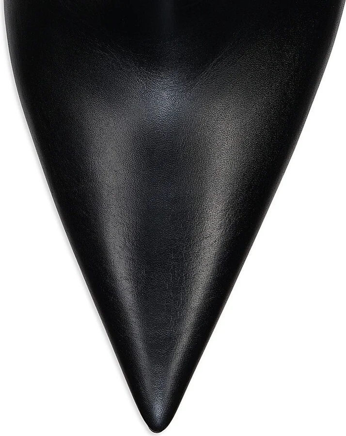 Women's Miss Z 100MM Leather Booty - Black - Size 4 - Image 5