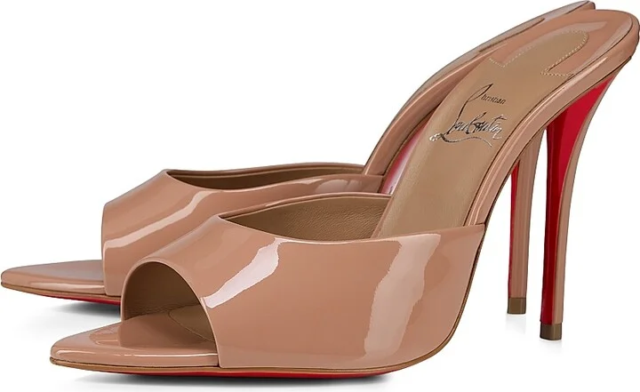 Women's Miss Z 100MM Patent Leather Mules - Bianco - Size 10.5 - Image 5