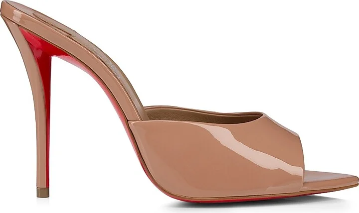 Women's Miss Z 100MM Patent Leather Mules - Bianco - Size 10.5 - Image 8