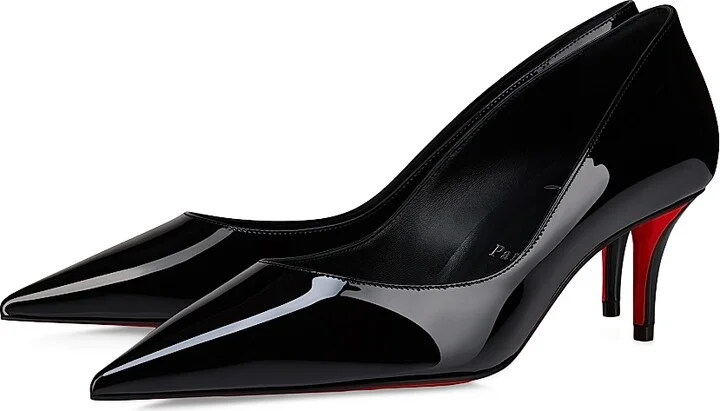 Women's Miss Z 60MM Patent Leather Pumps - Black - Size 4 - Image 2