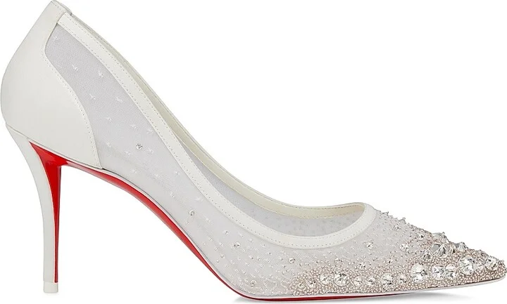 Women's Miss Z 80MM Crystals Sparkling Pumps - Version Ivory - Size 8