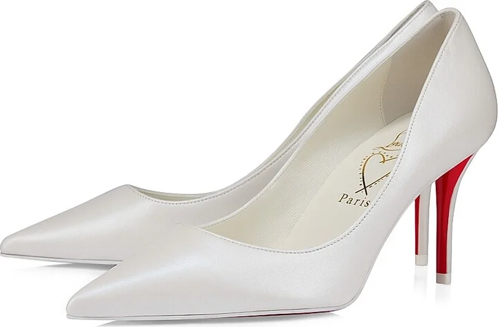 Women's Miss Z 80MM Leather Pumps - White - Size 9 - Image 2