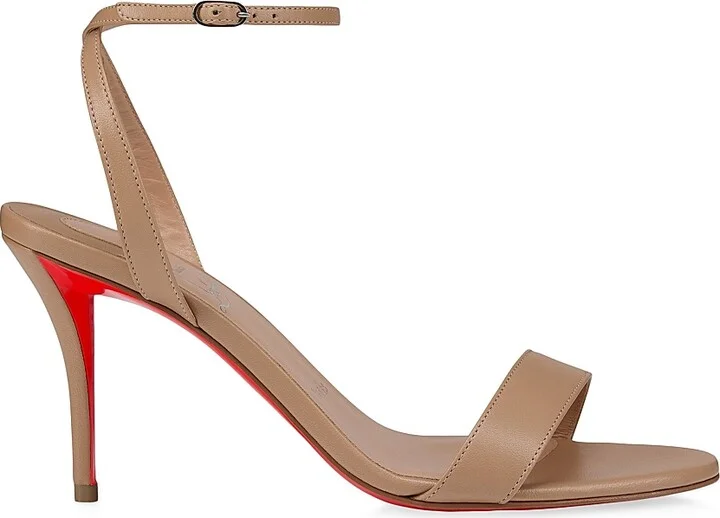 Women's Miss Z 80MM Leather Sandals - Black - Size 5 - Image 8