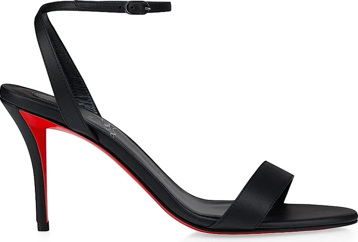 Women's Miss Z 80MM Leather Sandals - Black - Size 5