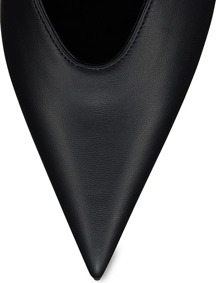 Women's Miss Z 80MM Slimimule Leather Pumps - Black - Size 5 - Image 4