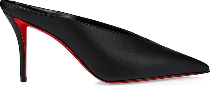 Women's Miss Z 80MM Slimimule Leather Pumps - Black - Size 5