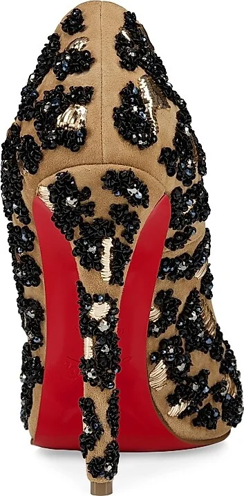 Women's Miss Z Lameleo 120MM Embroidered Pumps - Beige - Size 6.5 - Image 3