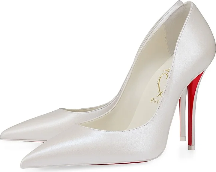 Women's Miss Z Nappa Leather 100MM Pumps - White - Size 8 - Image 2