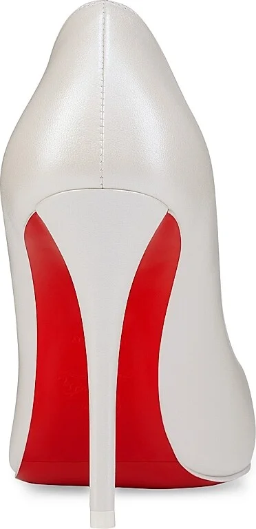 Women's Miss Z Nappa Leather 100MM Pumps - White - Size 8 - Image 3