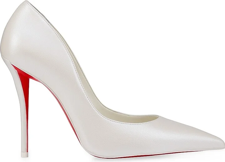 Women's Miss Z Nappa Leather 100MM Pumps - White - Size 8