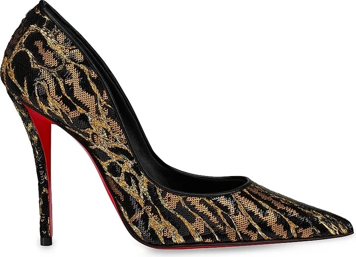 Women's Miss Z Ocelot 100MM Satin Pumps - Size 7