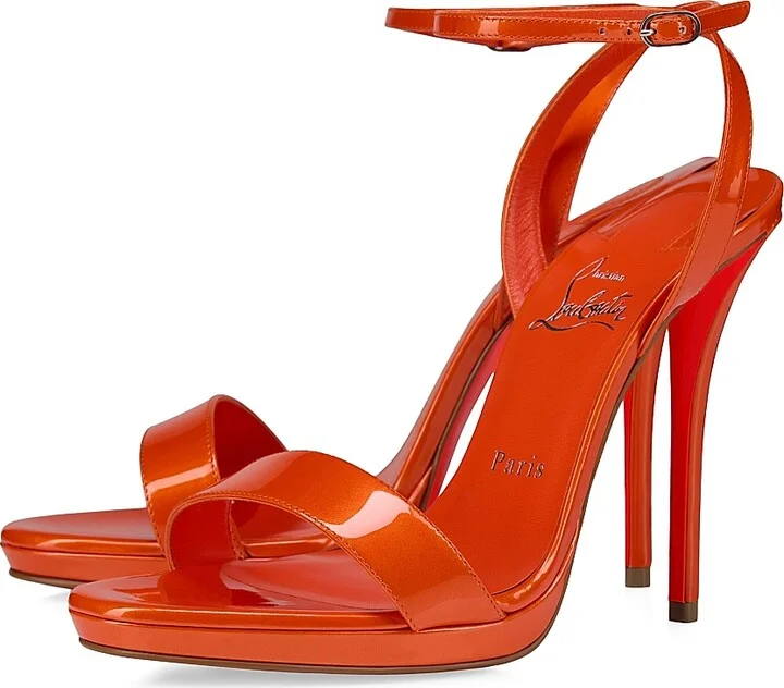 Women's Miss Z Queen 120MM Patent Leather Sandal Heels - Magma - Size 4 - Image 2