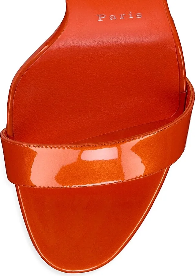 Women's Miss Z Queen 120MM Patent Leather Sandal Heels - Magma - Size 4 - Image 4
