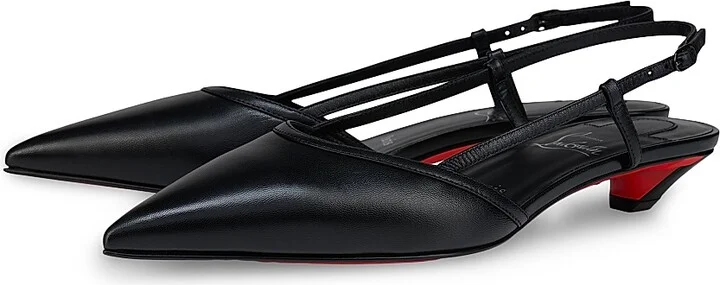 Women's Miss Z Slingina Leather 25MM Pumps - Black - Size 6 - Image 2