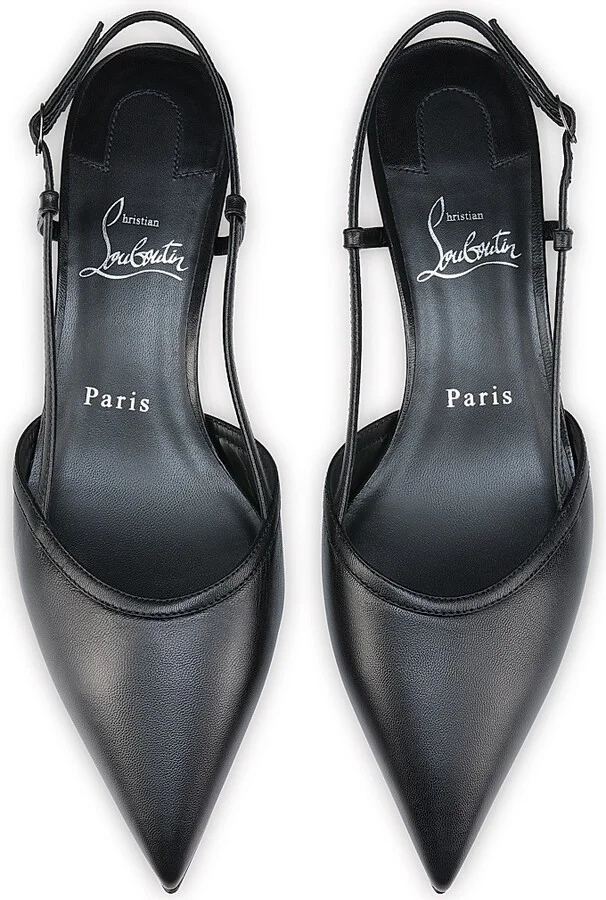 Women's Miss Z Slingina Leather 25MM Pumps - Black - Size 6 - Image 5