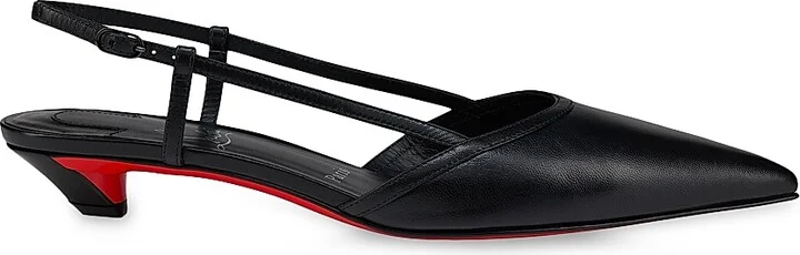 Women's Miss Z Slingina Leather 25MM Pumps - Black - Size 6