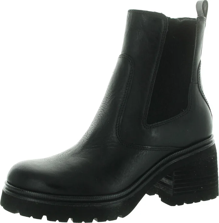 Womens Mixed Media Leather Chelsea Boots