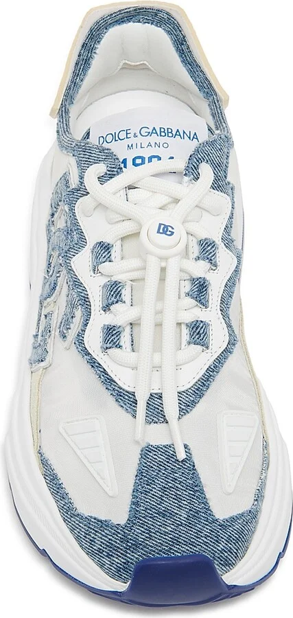 Women's Mixed-Media Low-Top Sneakers - Size 5 - Image 4