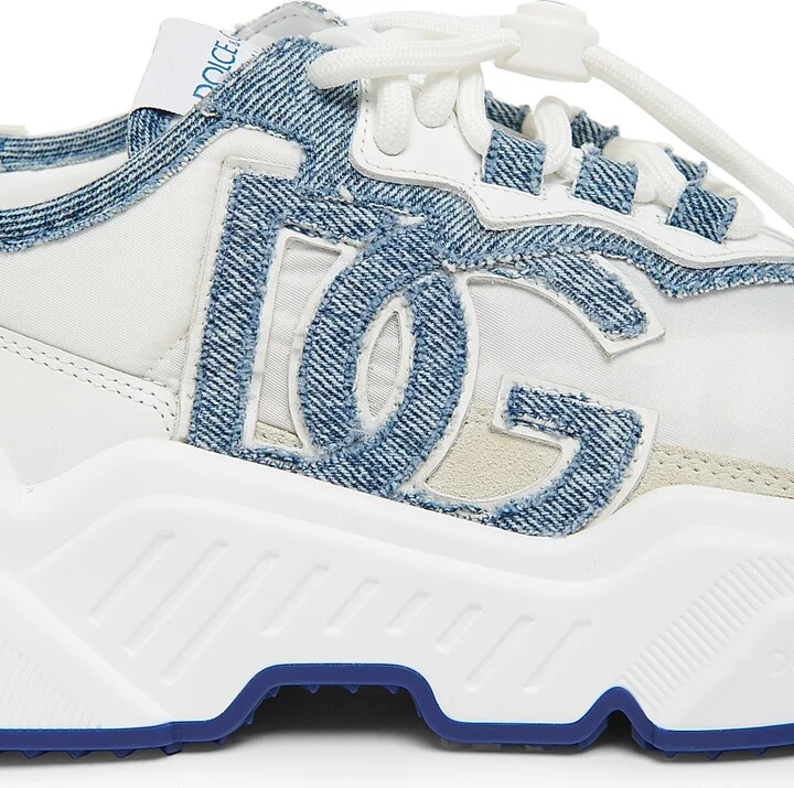 Women's Mixed-Media Low-Top Sneakers - Size 5 - Image 5