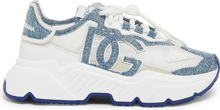 Women's Mixed-Media Low-Top Sneakers - Size 5