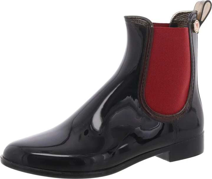 Womens Mixed Media Rubber Chelsea Boots