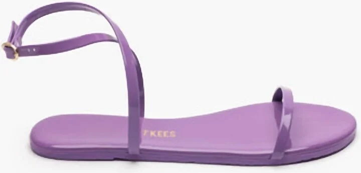 Women's Mj Patent Strappy Sandals In Bright Lavender