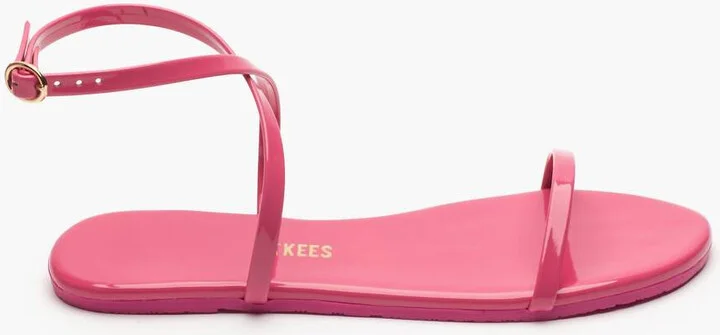 Women's Mj Patent Strappy Sandals In Hot Pink