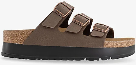 Womens Mocca Florida III Flex Platform Faux-Leather Sandals Eur 41 / 8 Uk Women