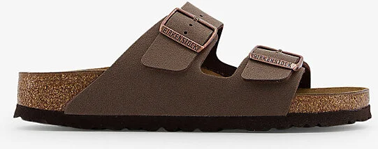Womens Mocha Birko Flor Arizona Faux-Leather Sandals Eur 37 / 4 Uk Women