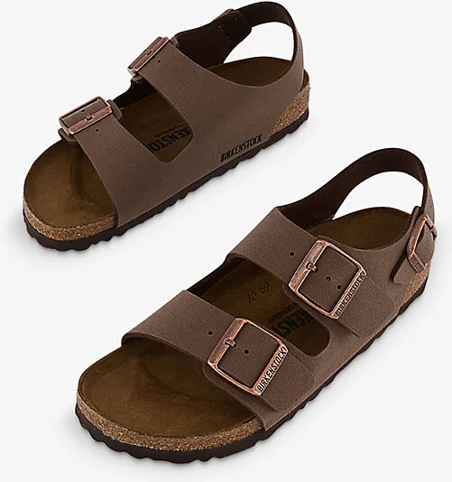 Womens Mocha Milano Buckle-Embellished Faux-Leather Sandals Eur 39 / 6 Uk Women - Image 2