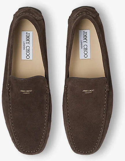 Womens Mocha Stanly Driver Reverse Suede Loafers 5 - Image 2