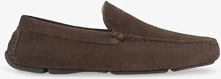 Womens Mocha Stanly Driver Reverse Suede Loafers 5